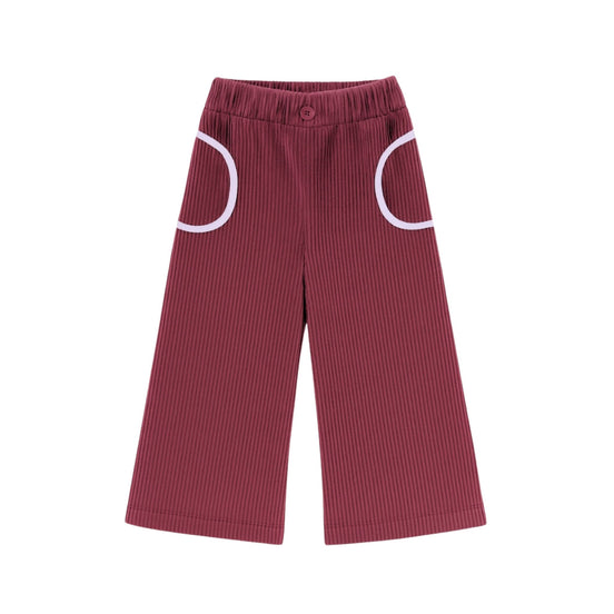 Pantalón pana burdeos vivo rosa