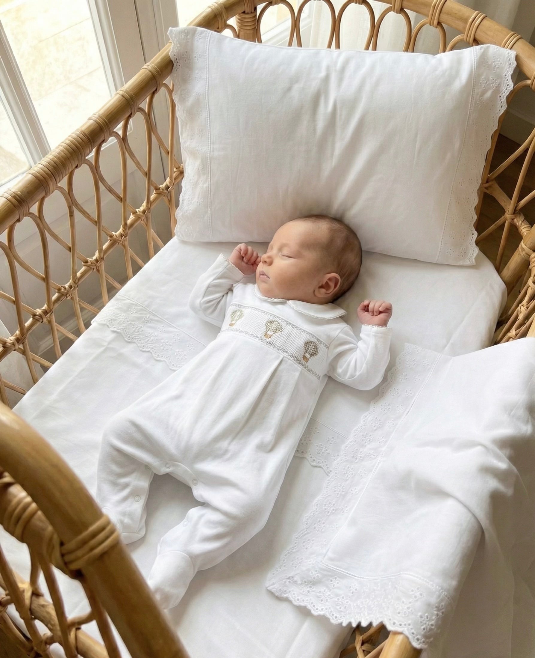 Pijama enterizo globos blanco