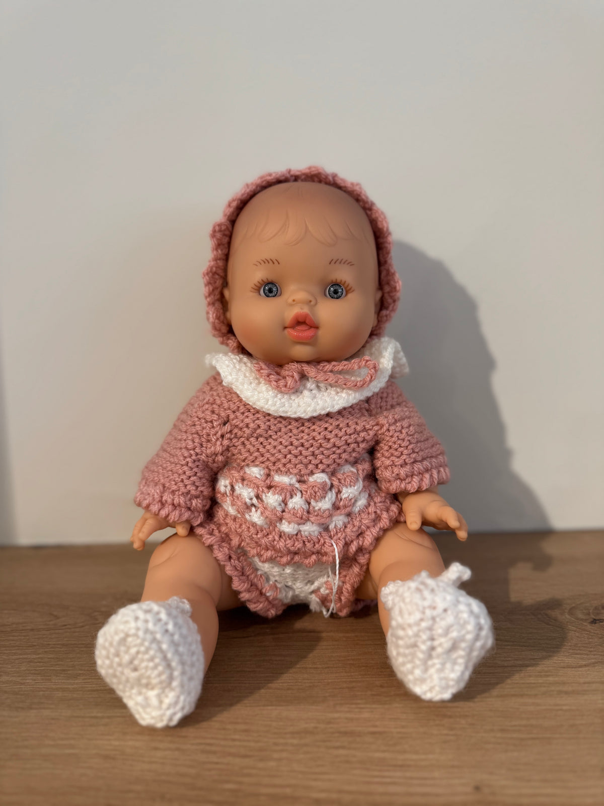 Muñeca Pocholita Rosa empolvado