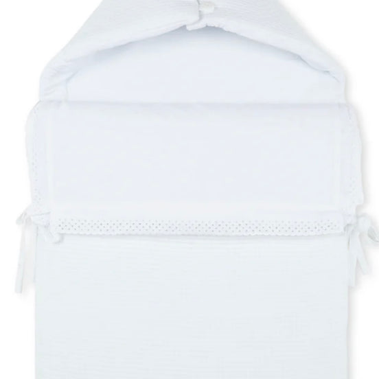 Saco capazo blanco con guata extraíble