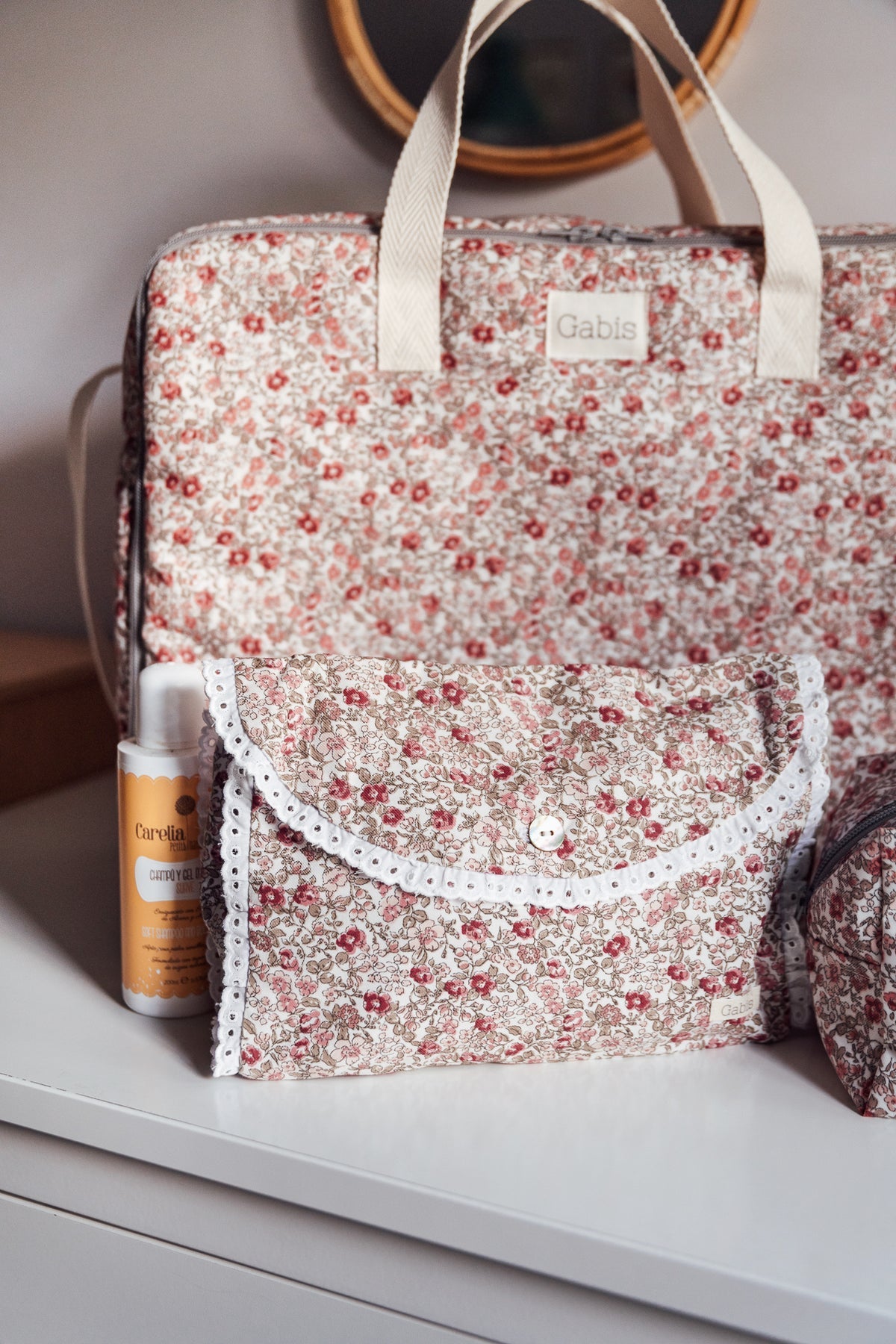 Bolsa de muda Jimena con tira bordada