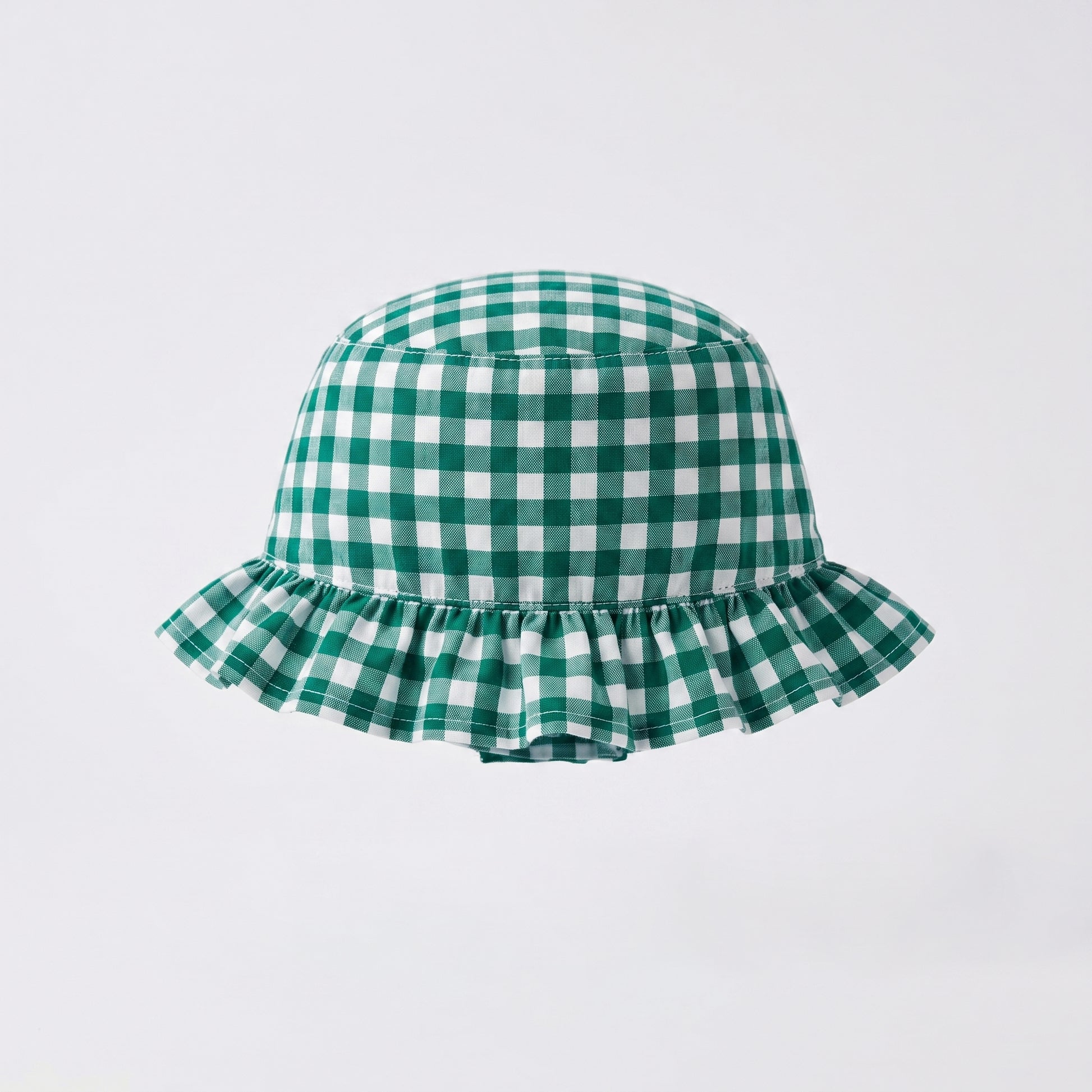 Gorrito bañador cuadros verde
