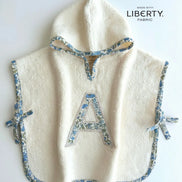 Poncho toalla Personalizado| Nomeolvides | Flores azul