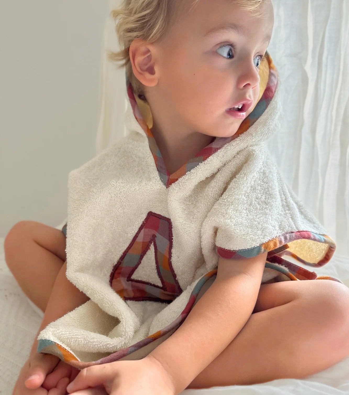 Poncho toalla Personalizado| Corteza | Cuadros