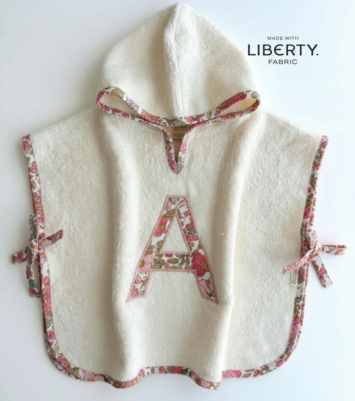 Poncho toalla Personalizado| Buganvilla | Flores rosas