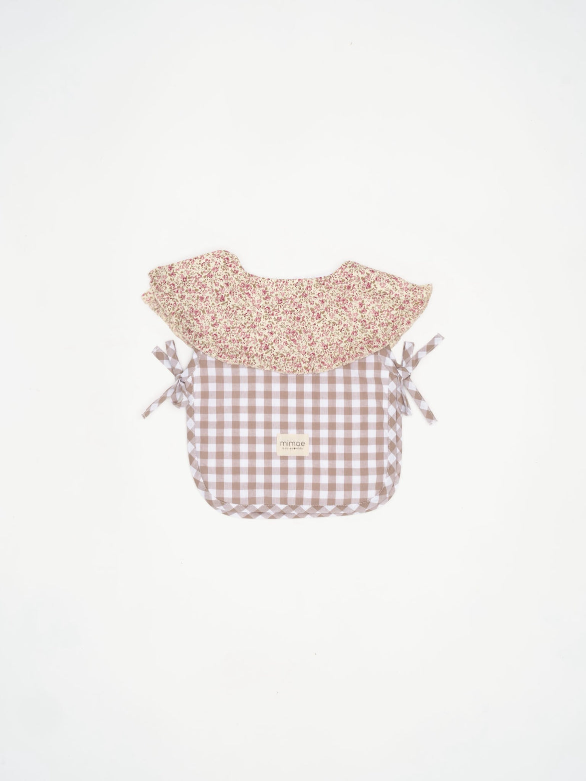 Babero volante Nikole & vichy beige