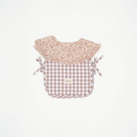 Babero volante Nikole & vichy beige