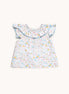 Blusa cuello fruncido Laguna flores