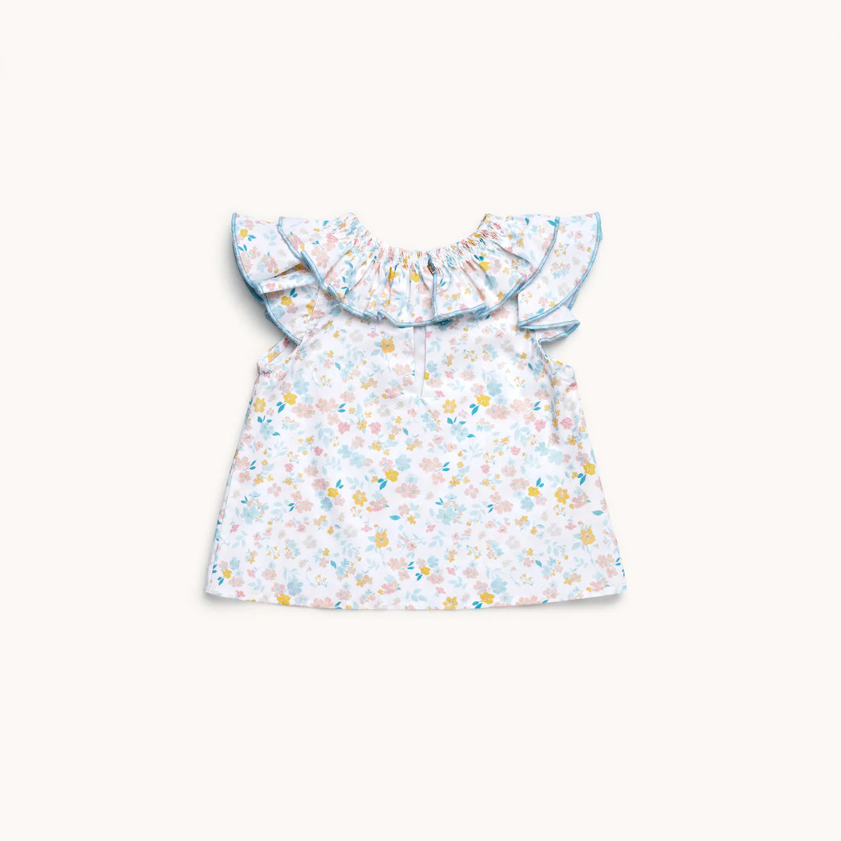 Blusa cuello fruncido Laguna flores