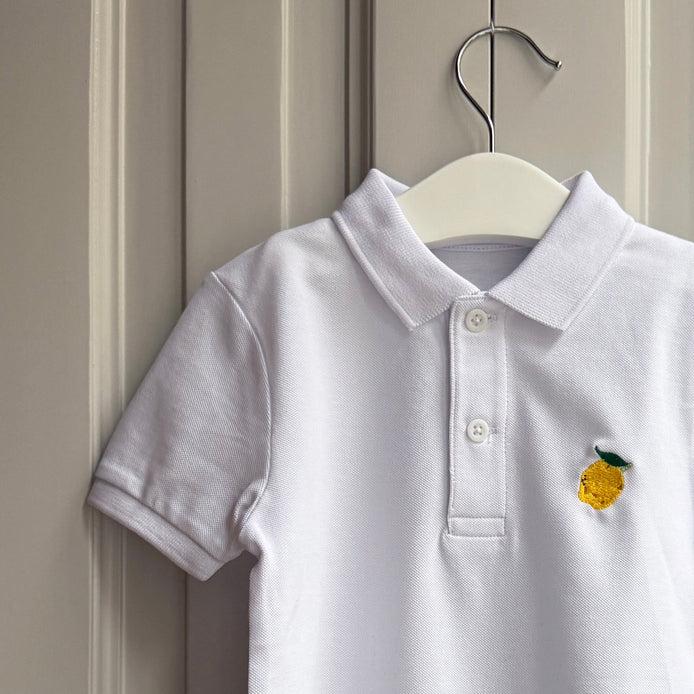 Polo blanco bordado