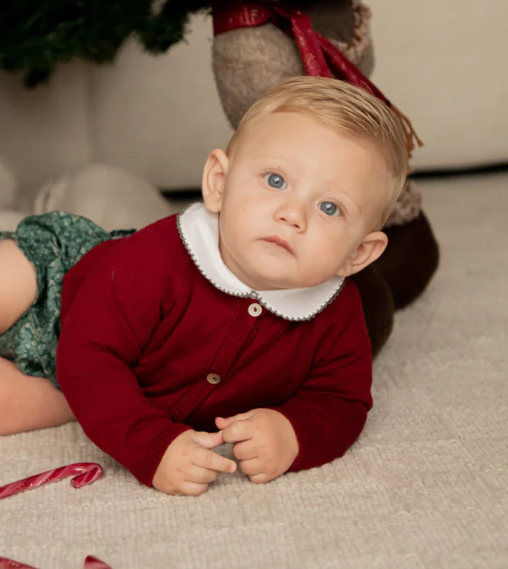 Chaqueta algodón burdeos