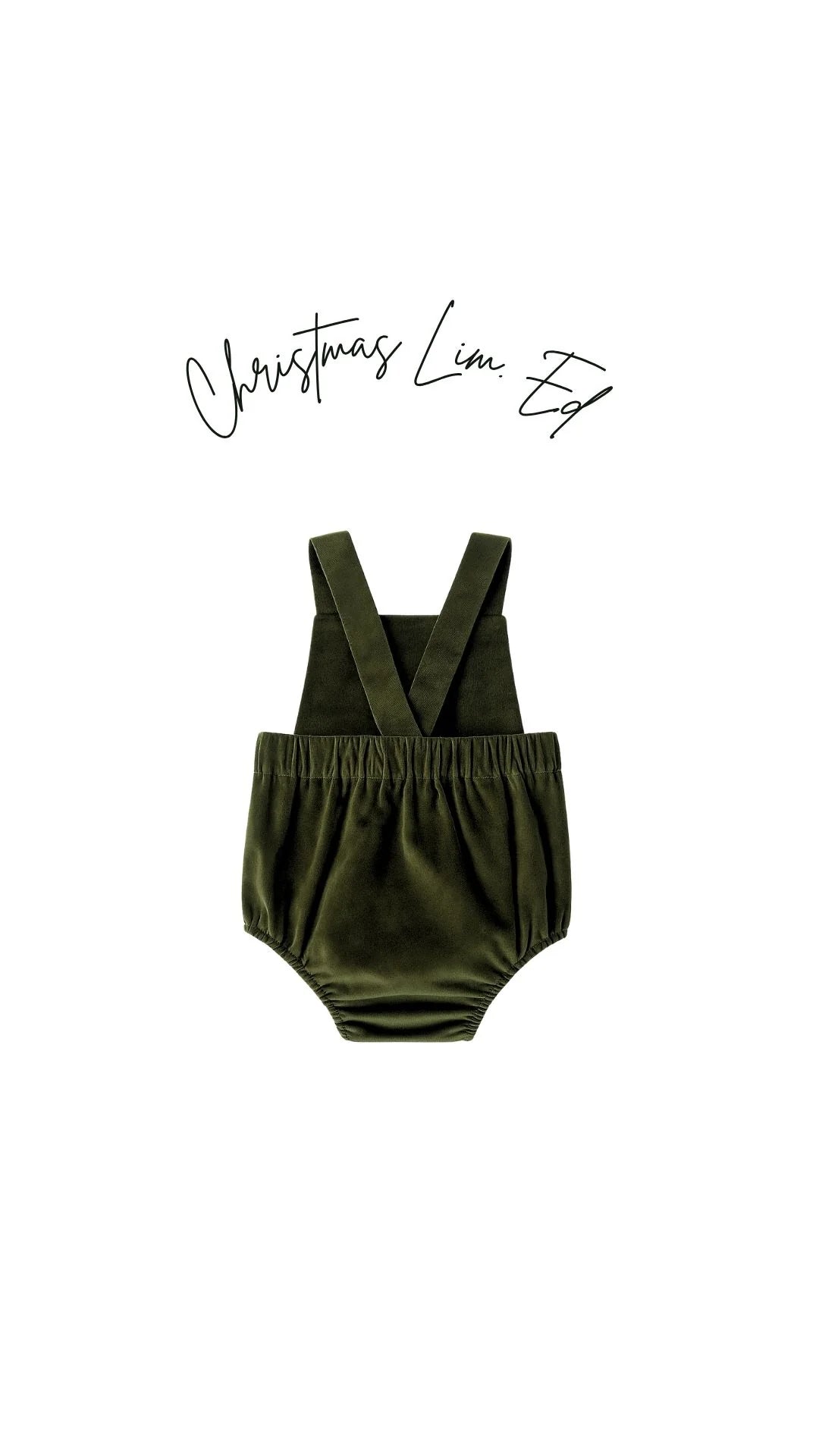 Peto ranita velvet verde Navidad