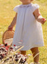 Vestido blanco lino smock