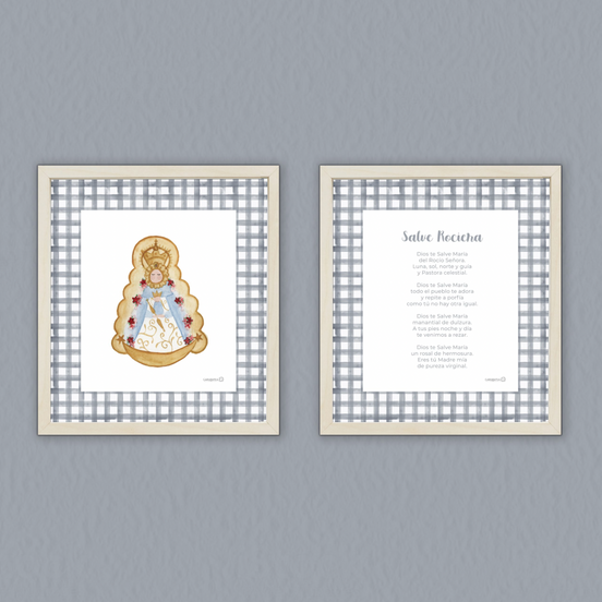 Lámina Virgen del Rocio – Celeste