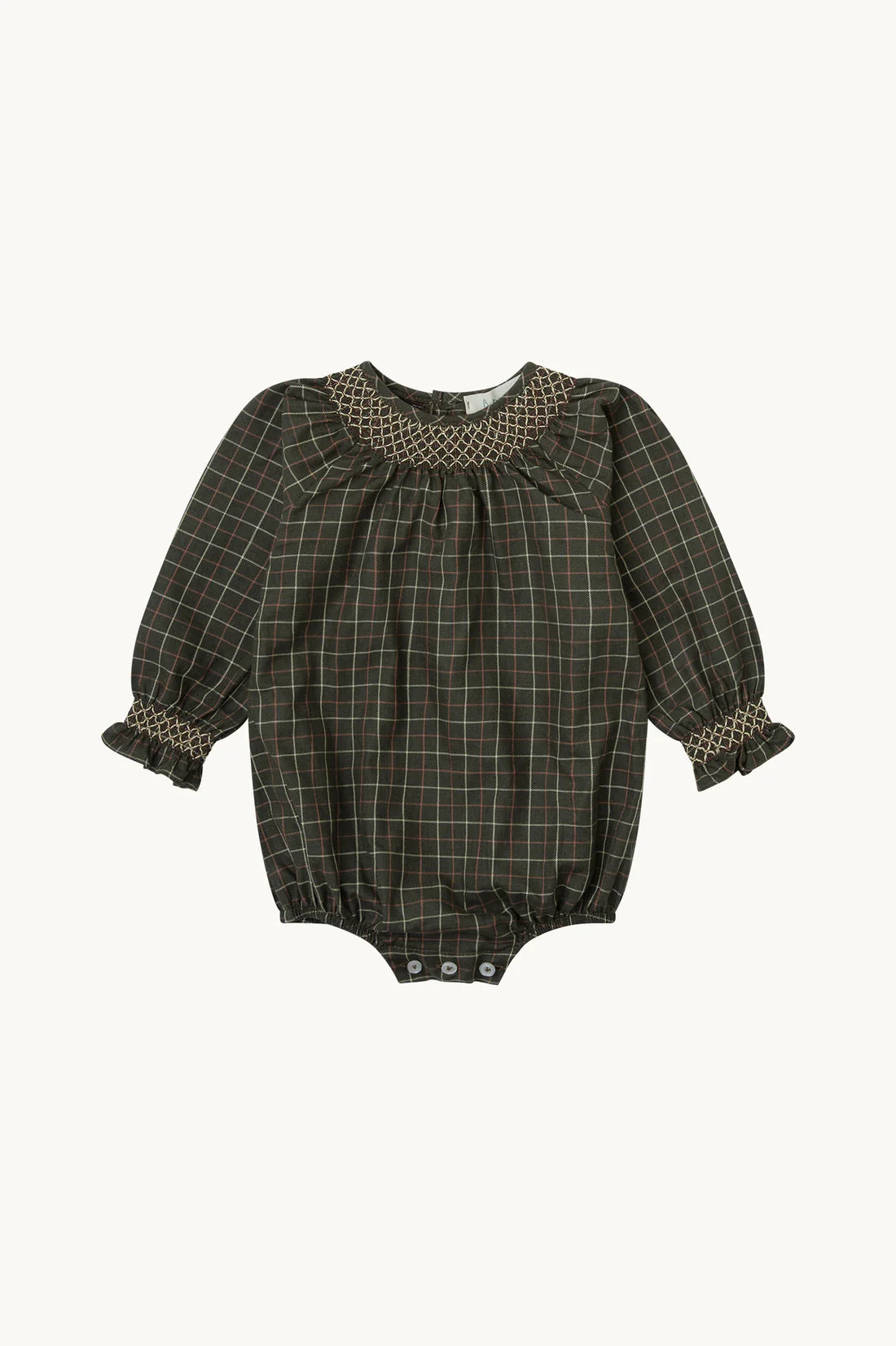 Pelele vichy verde caza