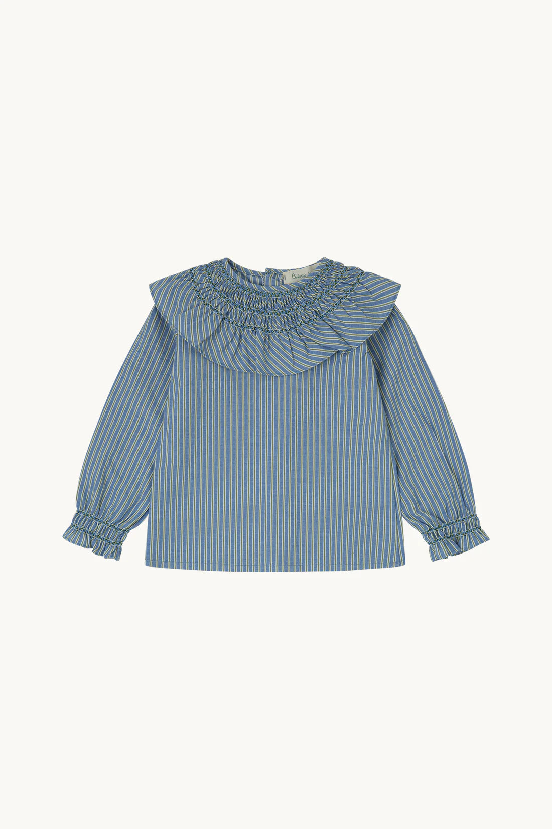 Blusa Oliva rayas azul y verde