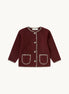 Chaqueta lana vino y visón