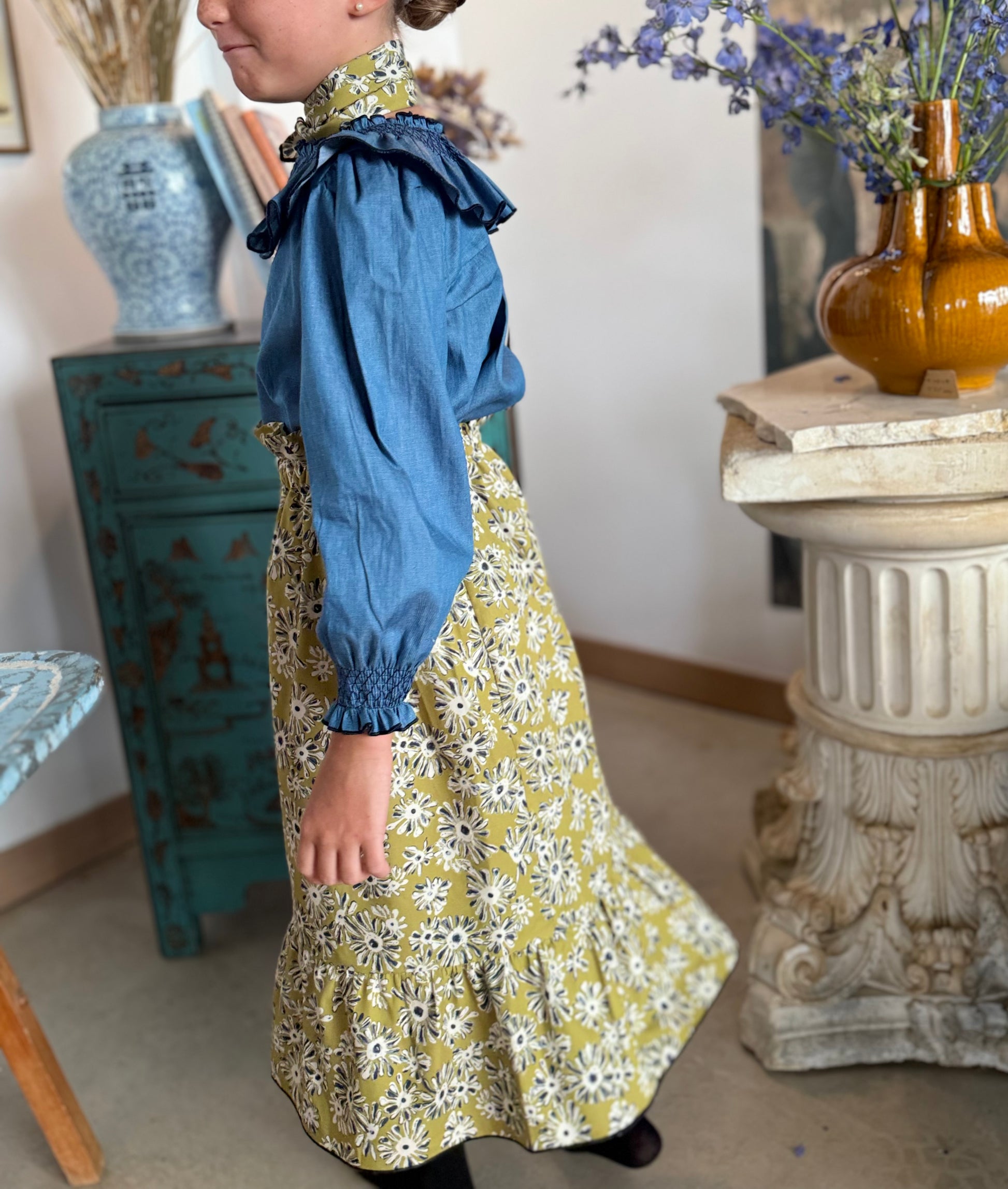 Falda midi Coleo