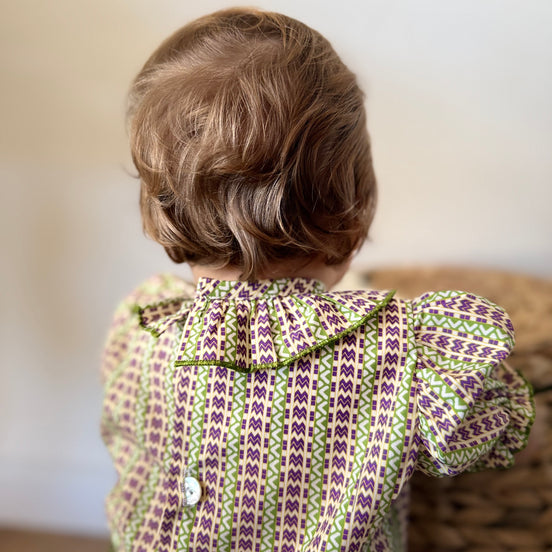 Blusa cuello volante Glicina