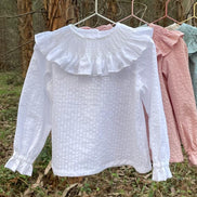 Blusa cuello nido blanca