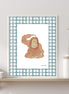 Lámina Orangután vichy negro 21x30