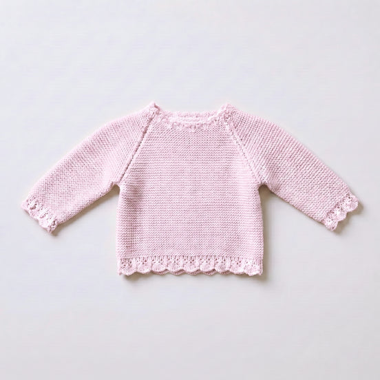 Jersey bebé algodón rosa bebé
