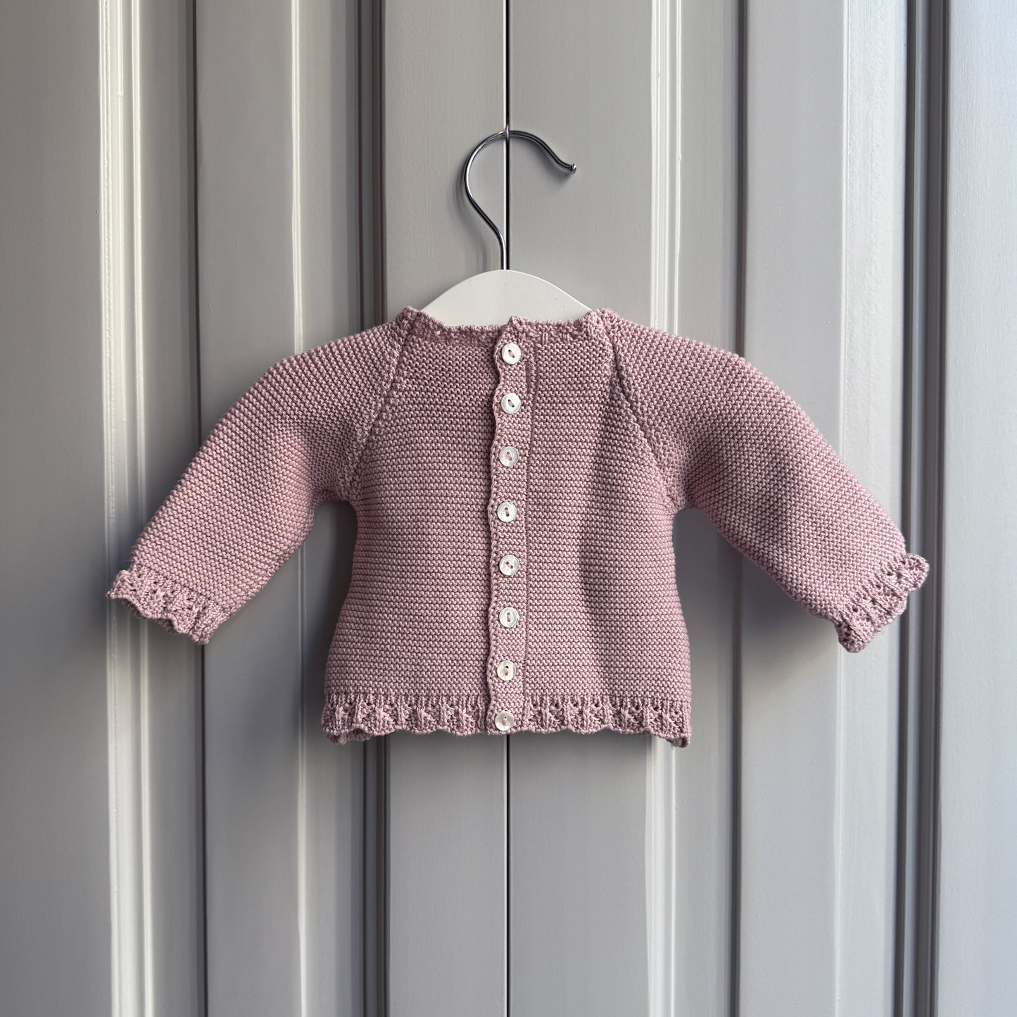 Jersey bebé algodón rosa empolvado
