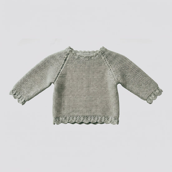 Jersey bebé algodón gris verdoso