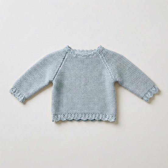 Jersey bebé algodón azul