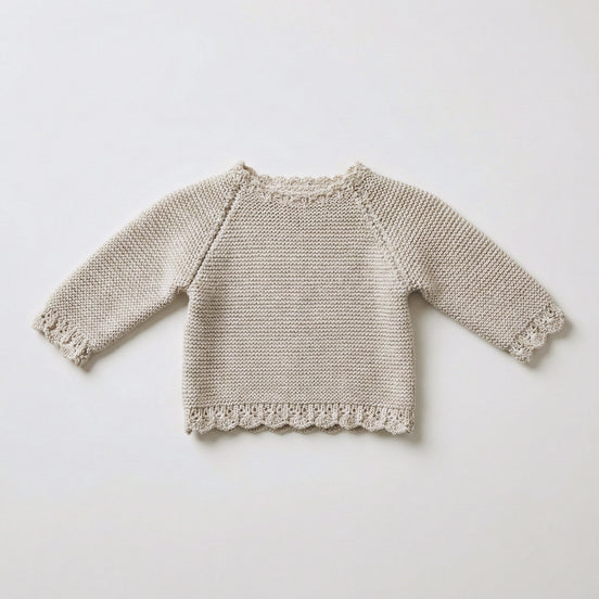Jersey bebé algodón gris perla