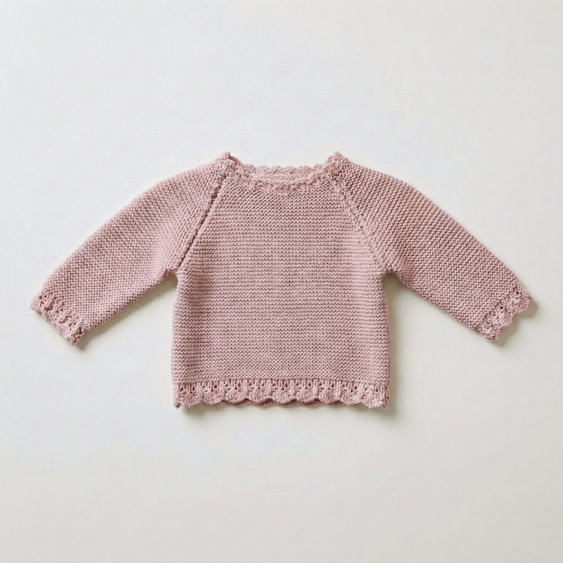 Jersey bebé algodón rosa empolvado