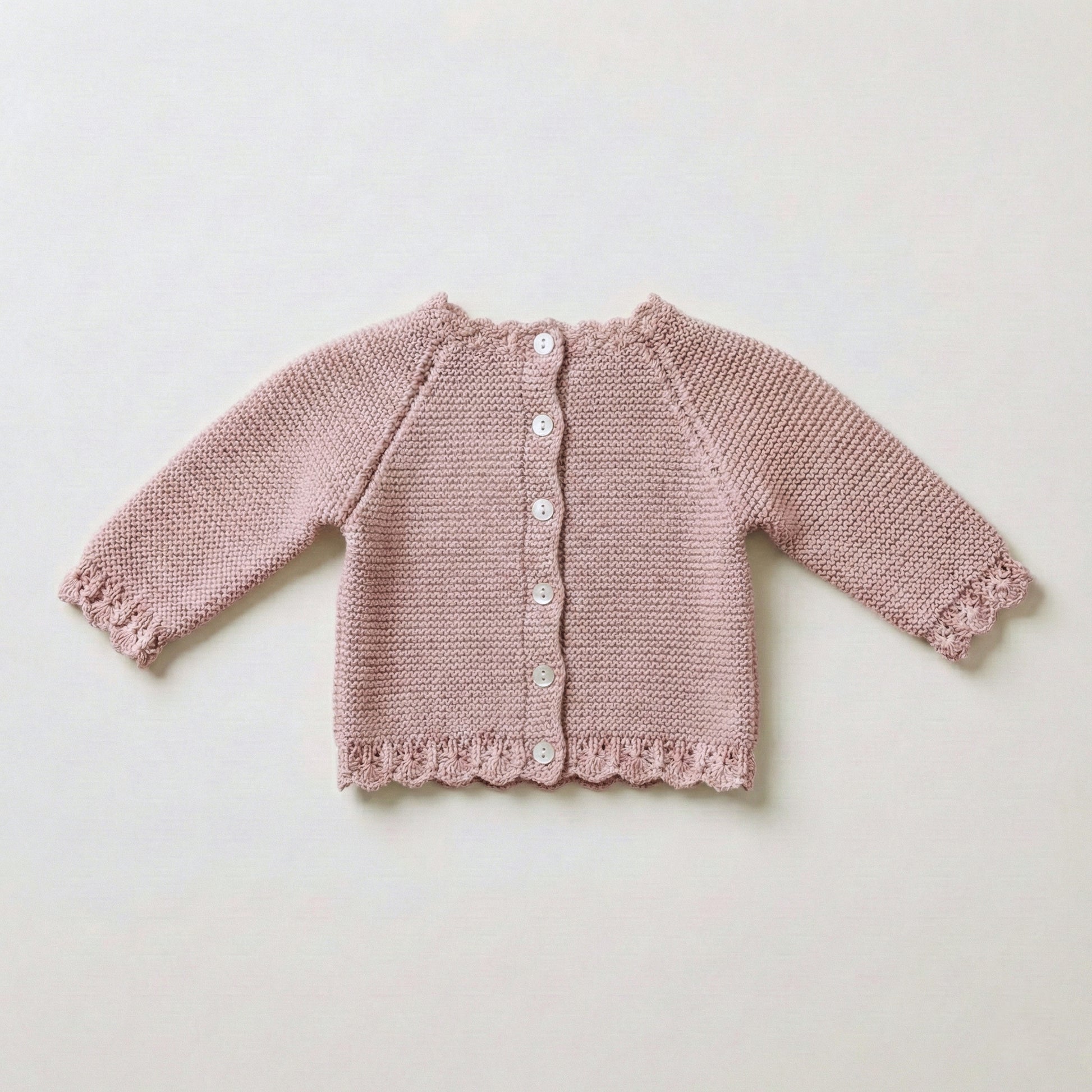 Jersey bebé algodón rosa empolvado