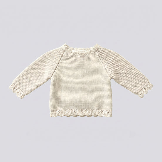 Jersey bebé lana crudo