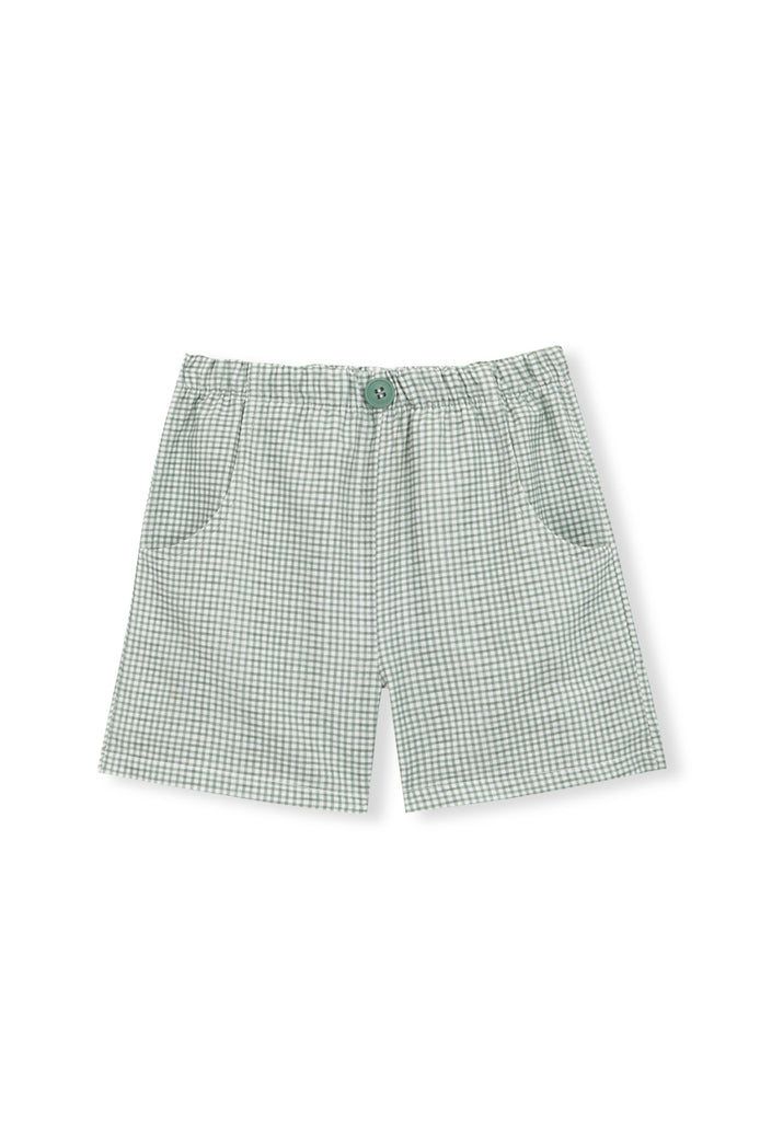 Pantalón Corto vichy verde