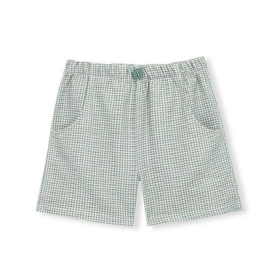 Pantalón Corto vichy verde
