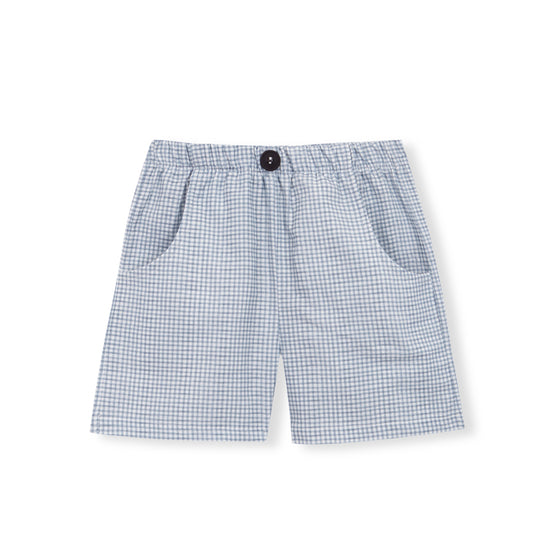 Pantalón Corto vichy azul