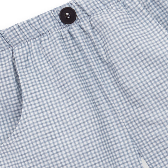 Pantalón Corto vichy azul