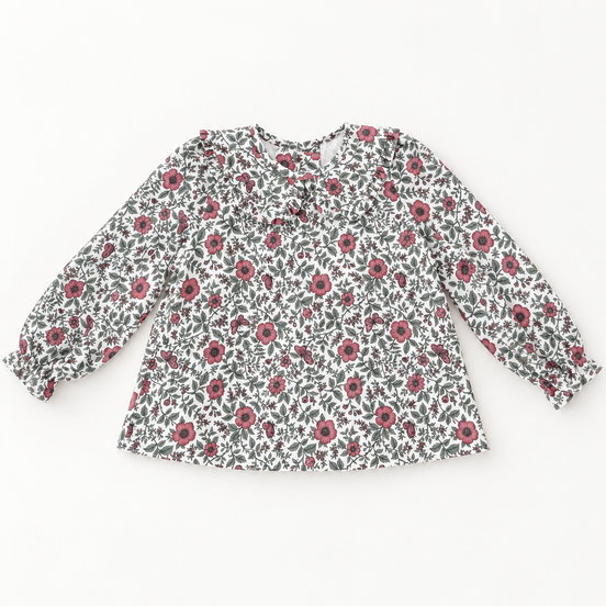 Blusa Flora Herbario Nina Pliegues