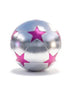 Pelota Tela Estrella plateada y rosa