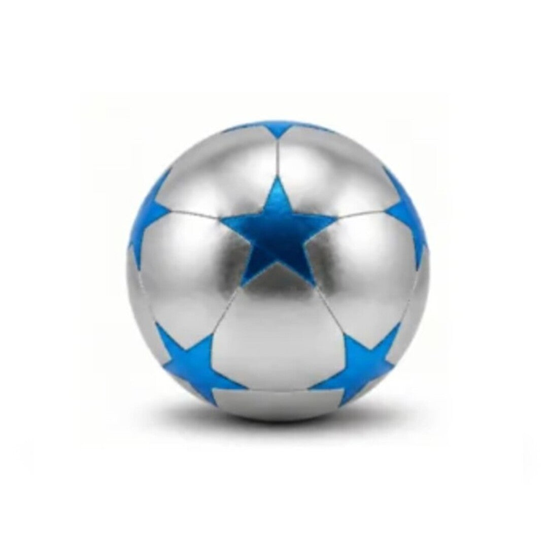 Pelota Tela Estrella plateada y azul