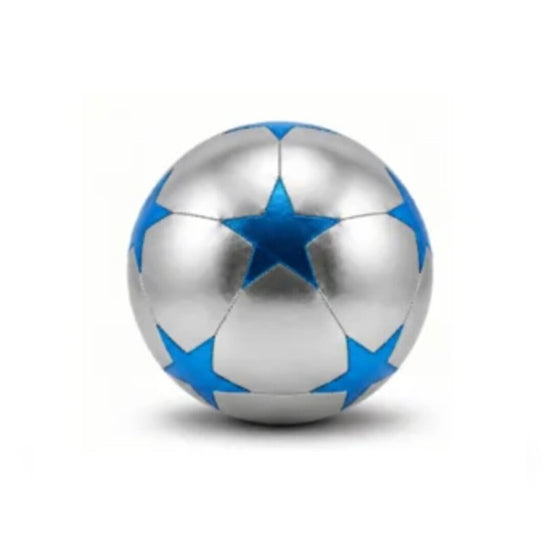 Pelota Tela Estrella plateada y azul