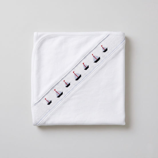 Manta smock barcos blanco