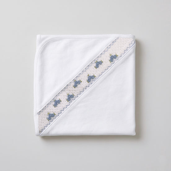 Manta smock flores blanco