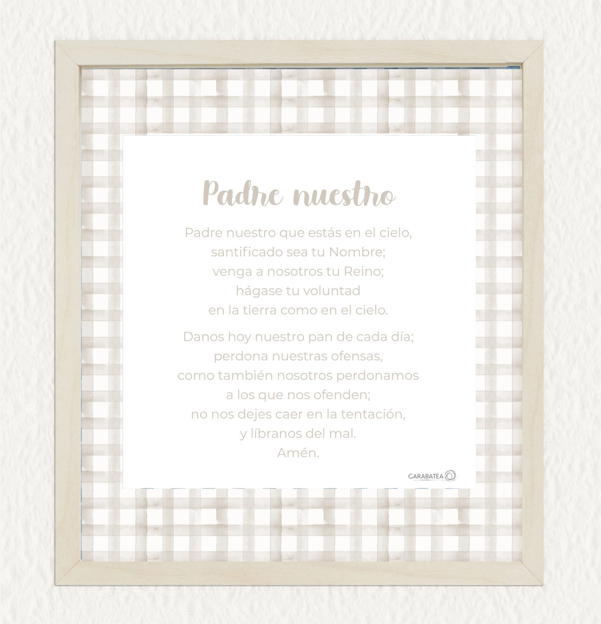 Oración Padre Nuestro - beige