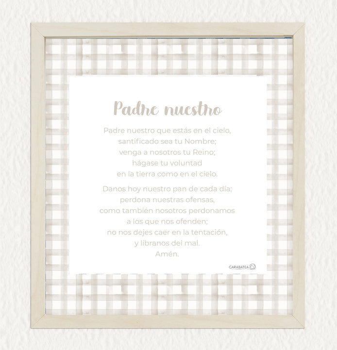 Oración Padre Nuestro - beige