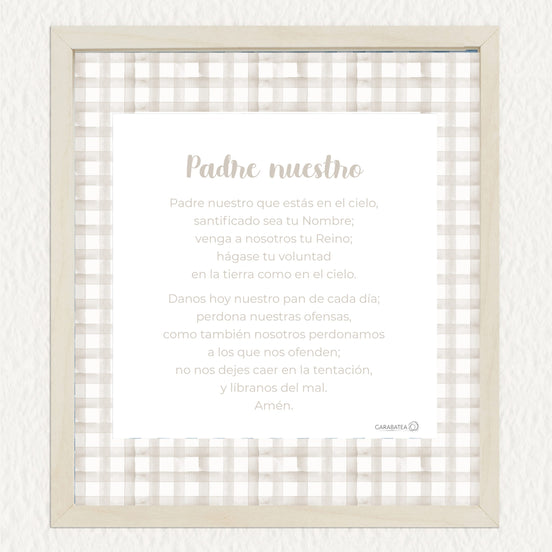 Oración Padre Nuestro - beige
