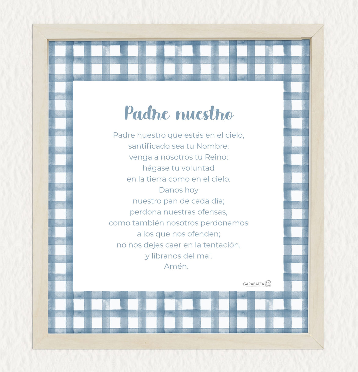 Oración Padre Nuestro - azul