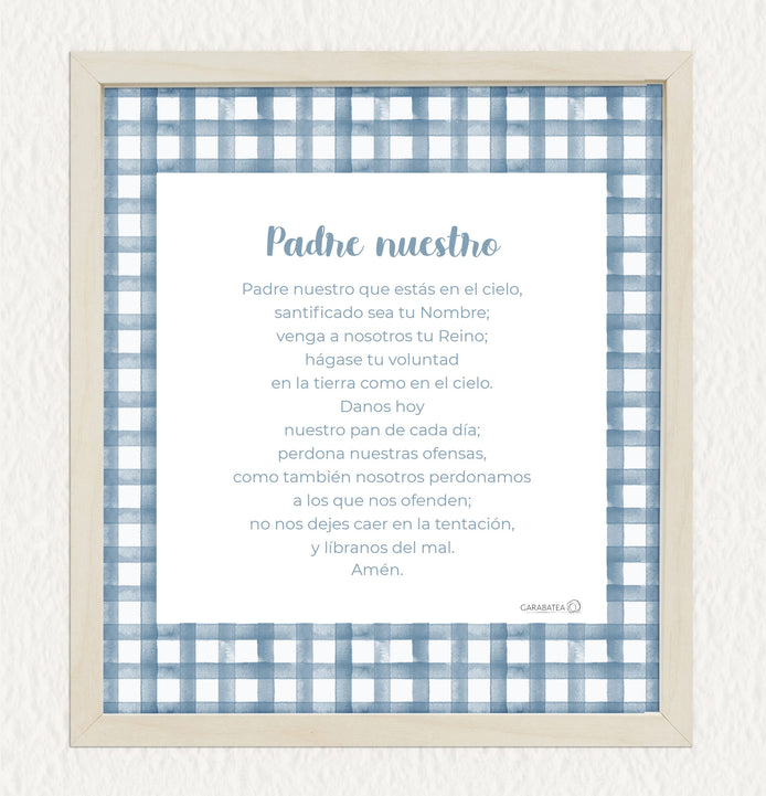 Oración Padre Nuestro - azul