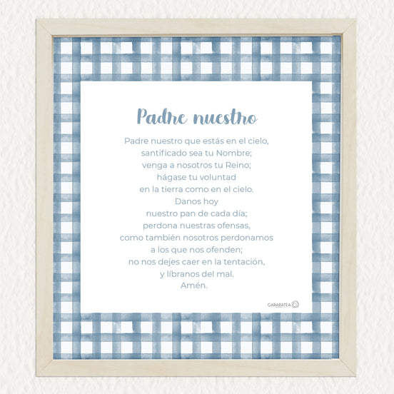 Oración Padre Nuestro - azul