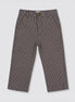 Pantalón recto rayas marrón